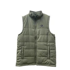 LP75084 - John Deere Olive Poly-fil Zip Vest Large