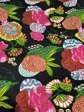 1 Yard Indian Cotton Hand Block Print Multi Color Floral Craft Sewing Fabric