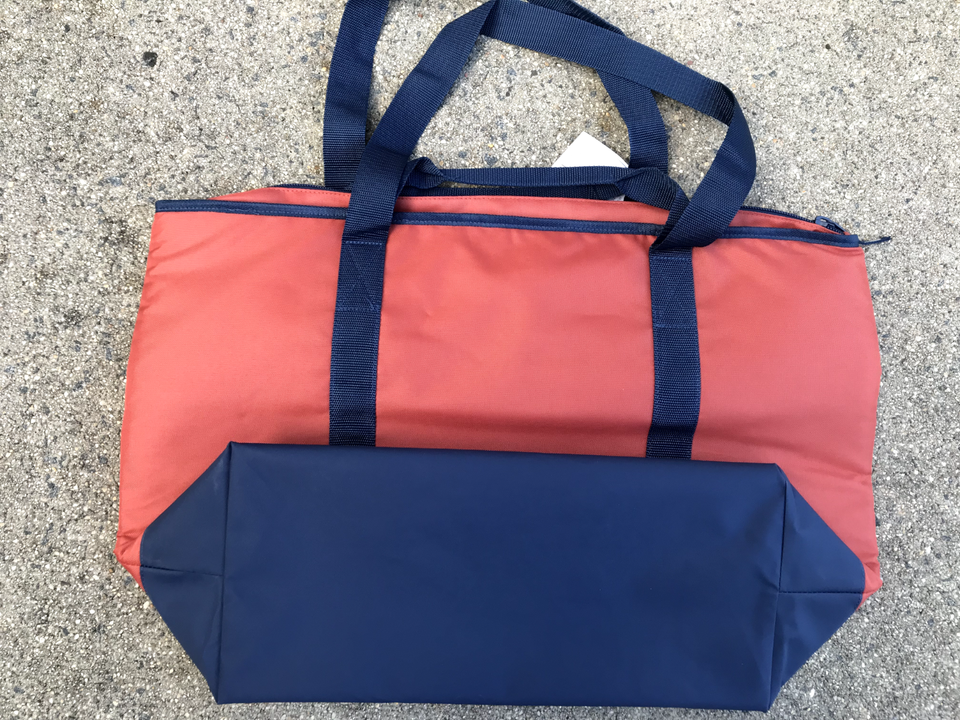 Sam's Club Cooler Tote 25x17 Insulated Shopping Bag Shopper ORANGE BLUE