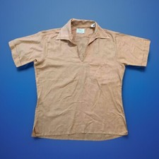 60s Mens Semi SHEER No Buttons Polo Style Shirt.dacron,large Boxy Fit.M/L