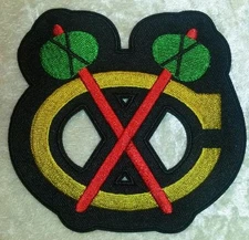 Chicago Blackhawks 4" Iron On Embroidered Patch ~Free Tracking!
