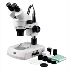 AmScope 7X-135X Binocular Stereo Zoom Microscope + Dual Halogen Lights