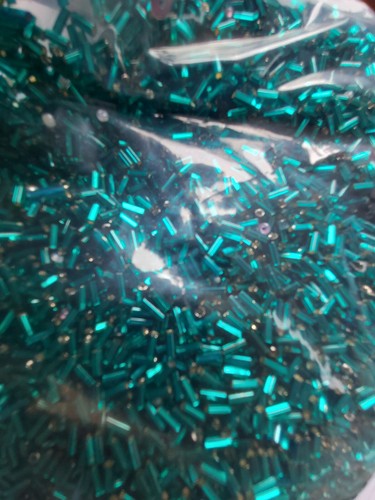 Bolsa de cuentas de tubo verde - Imagen 2 de 2