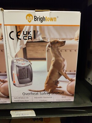 Brightown tragbare elektrische Keramikheizung, 1500 W, energieeffiziente Keramik