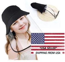 Kids and small adult Dustproof Anti Spitting Protective Mask Visor Hat Face Shie