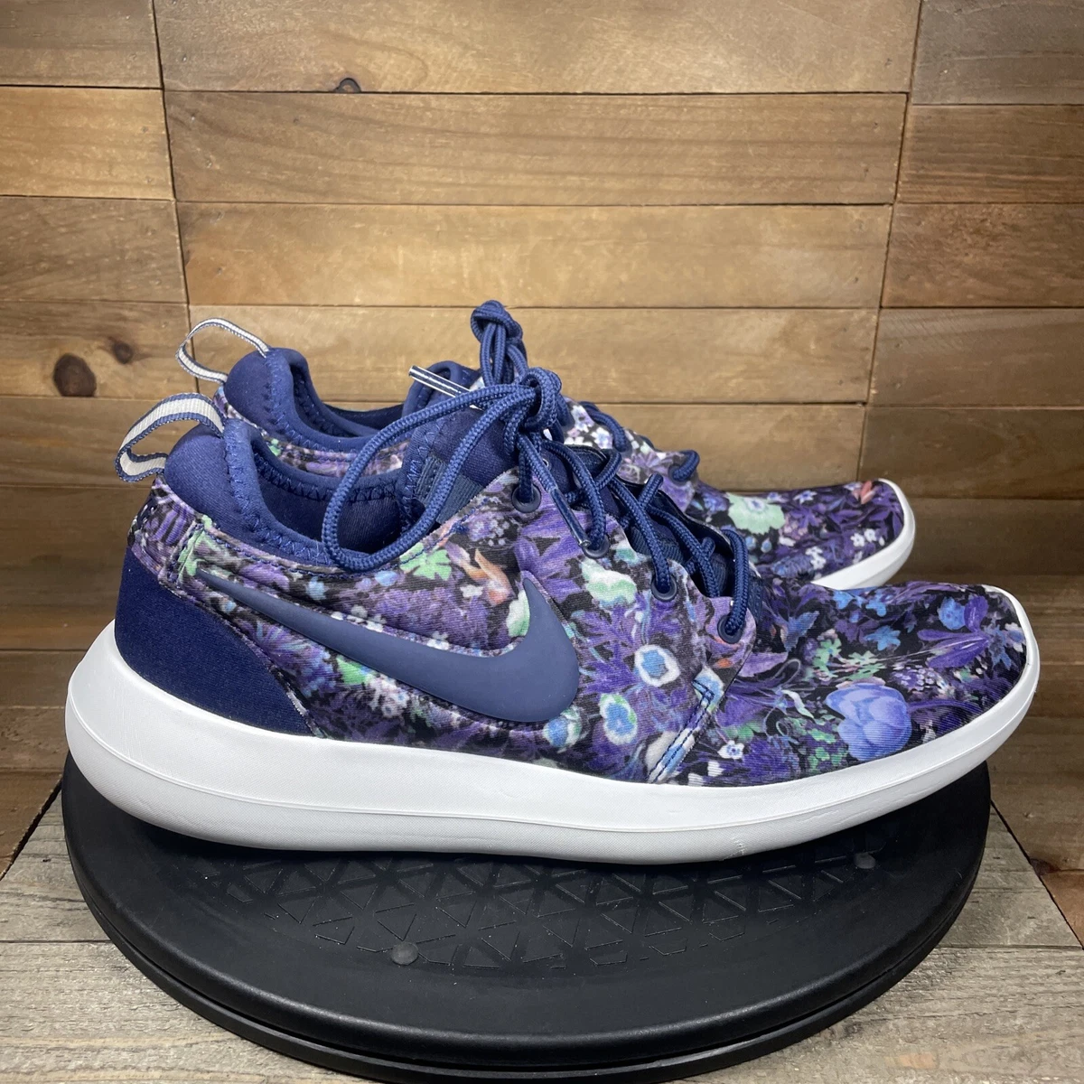 Nike Womens Size 9.5 Roshe Two Floral Print Binary Blue 844933 403 EUC