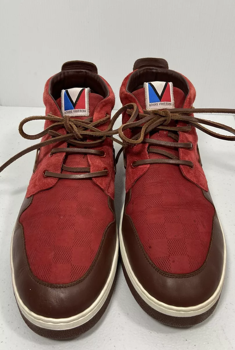 Louis Vuitton Sneakers: Red  Louis vuitton men shoes, Red