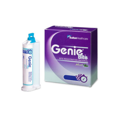 Genie Bite Registration Material Mint Flavor 2 x 50ml Cartridges 6 Mixing Tips