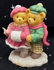 VTG 1999 Enesco Cherished Teddies "Carlin & Janay" When I Count My Blessings 3.5
