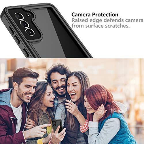 for Samsung Galaxy S21 Waterproof Case with Built-in Screen Protector Black - Picture 7 of 7