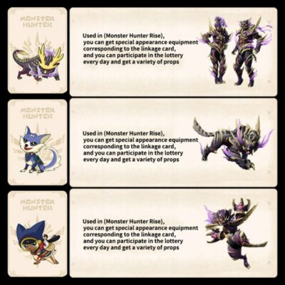 For Nintendo Switch Monster Hunter Rise amiibo Card Resent Tiger