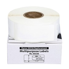 DYMO LW-30336 POLYPROPYLENE SYNTHETIC WATERPROOF Direct Thermal Labels - 6 Rolls