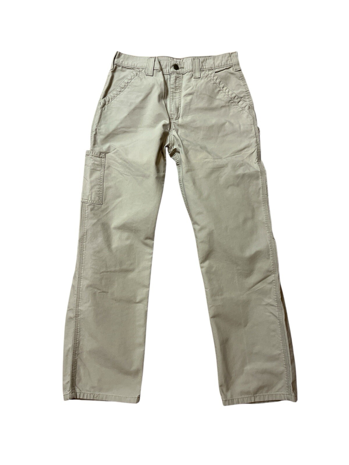 Carhartt Work Pants Men's 32 X 32 Khaki B151-TAN Original Dungree Fit