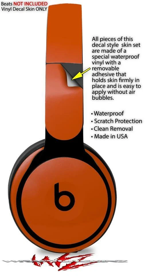 Skin for Beats Solo Pro Colección Sólidos Naranja Quemado BEATS NO INCLUIDO Foto 2 de 4