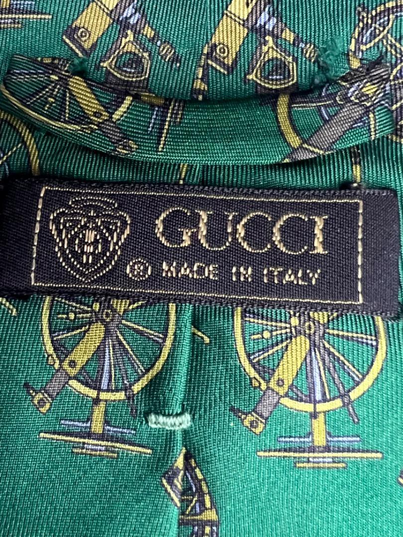 Excellent GUCCI TIE Authentic Luxury High Brand N… - image 8