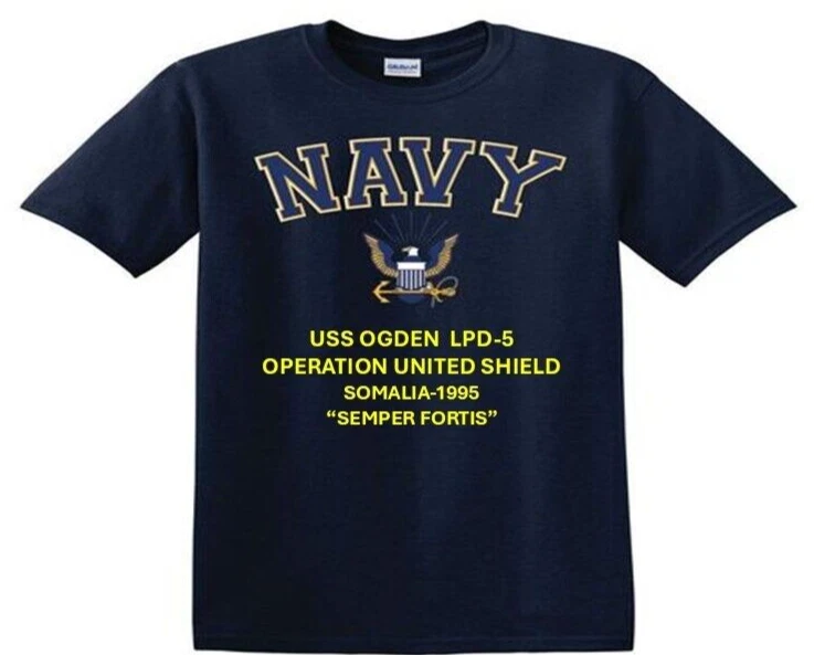 USS OGDEN  LPD-5  *UNITED SHIELD SOMALIA*EAGLE . NAVY OFFICIALLY LICENSED - Picture 1 of 1