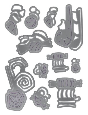 Sizzix Sweet Treats Dies By Tim Holtz - 11 Piece Thinlits Set For Paper Crafts & Scrapbooking