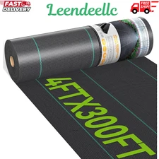 4ftx300ft Weed Barrier Landscape Fabric Heavy Duty, Woven Weed Control Cloth,