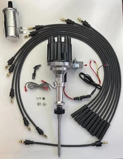 STUDEBAKER 232 259 289 304 Small Female Cap HEI Distributor + CHROME Coil +Wires