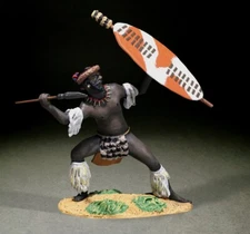 BRITAINS ANGLO ZULU WAR 20198 ZULU DEFENDING WITH SPEAR UDLOKO REGIMENT