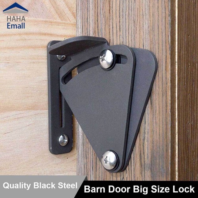 Black Carbon Steel Barn Sliding Door Locks Wood Door Cup Pull Door