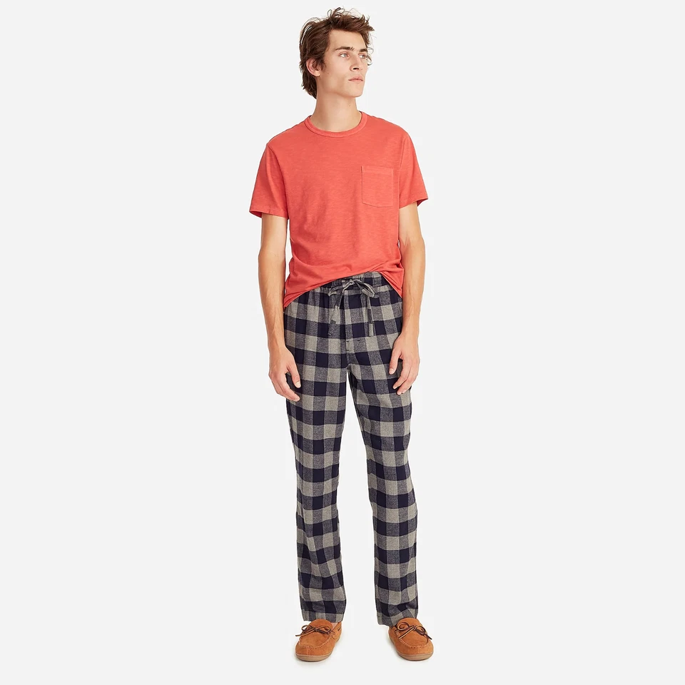 NWT J CREW Mens Buffalo Plaid Flannel Pajama Lounge Pants Sz L - Image 4 of 4