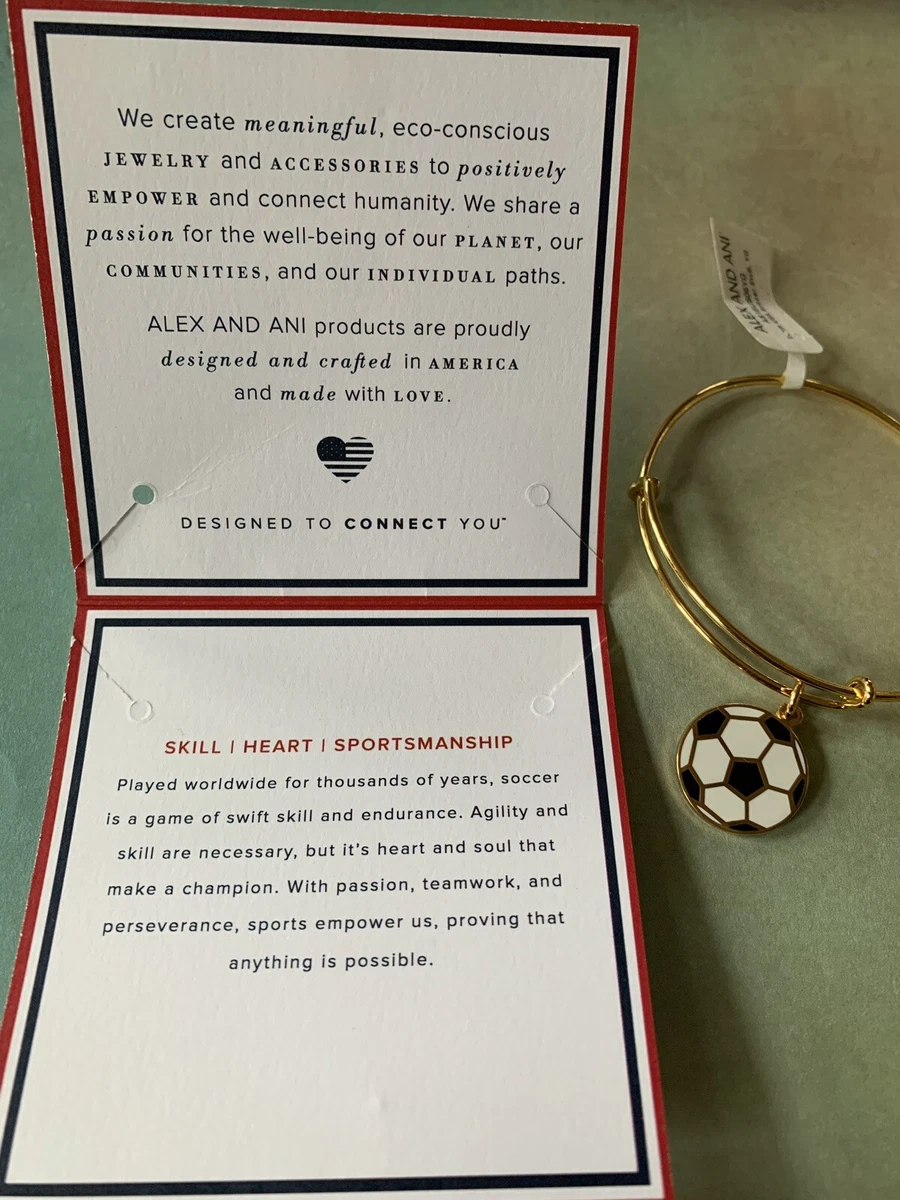 NEW Alex and Ani Team USA Olympics Soccer bracelet Gold NWT