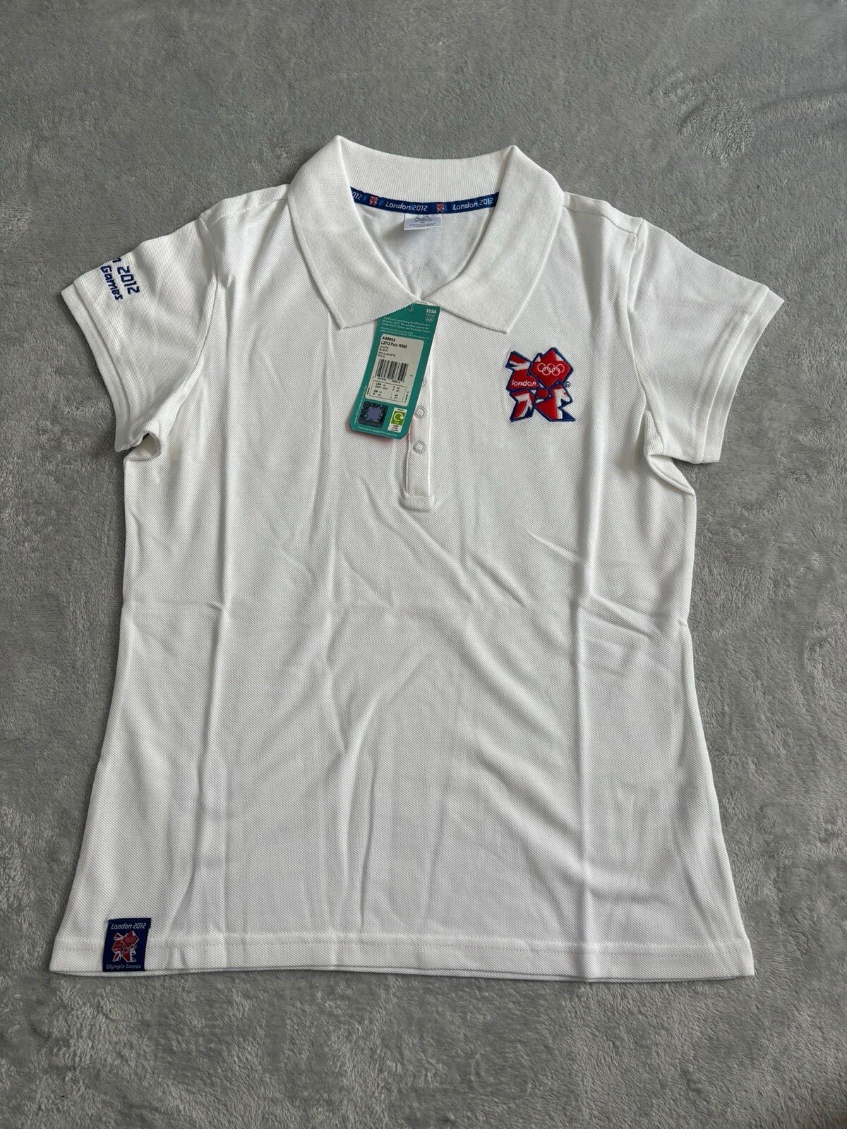 London 2012 Olympics Womens White Polo Shirt Size 14 Brand New