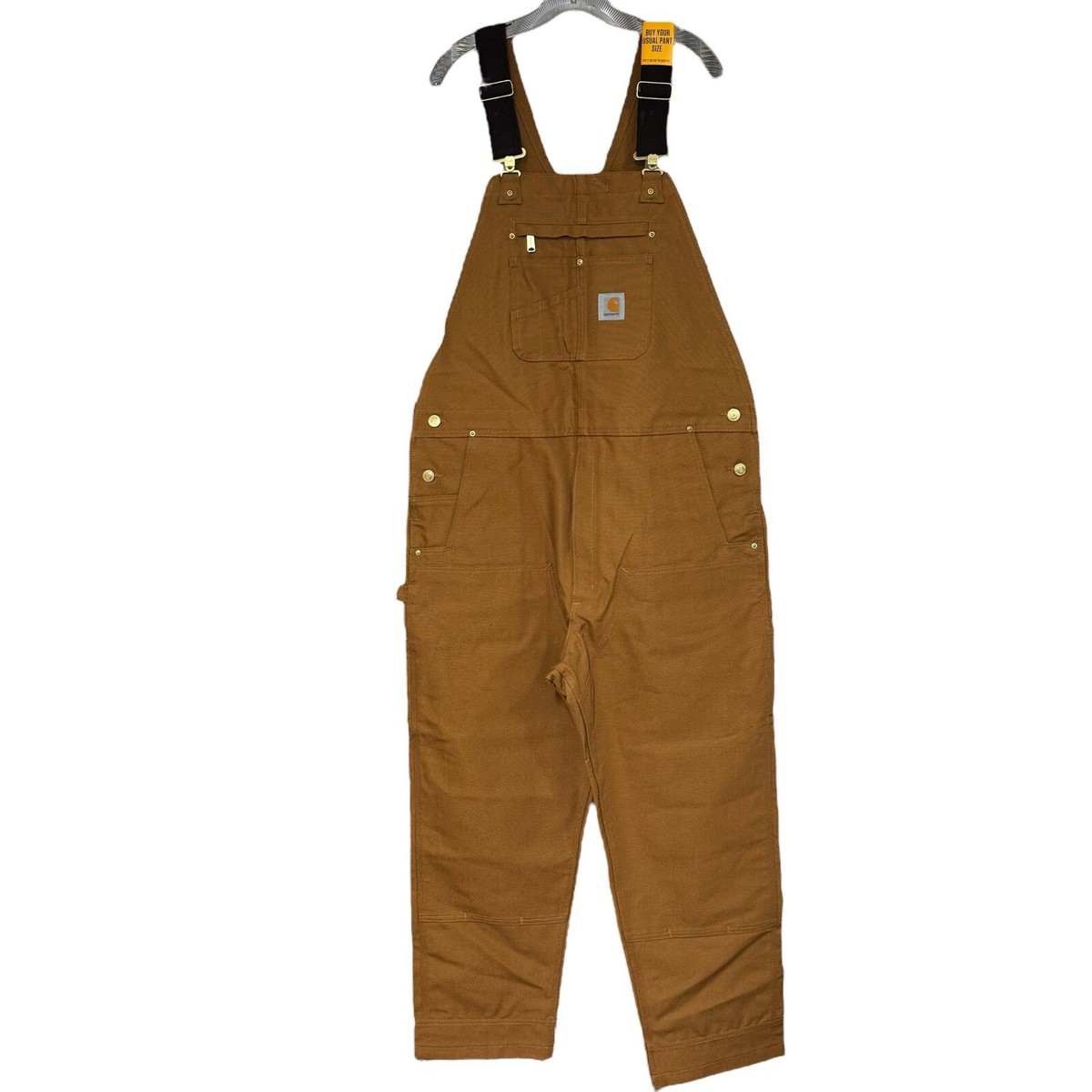 NWT Carhartt Duck Bib Men's Overalls Relaxed Fit Unlined (40*32