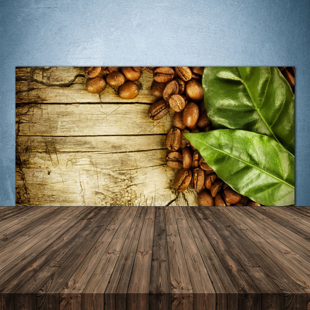 Crédence de cuisine en verre 140x70 cm pour créer un coin café chaleureux