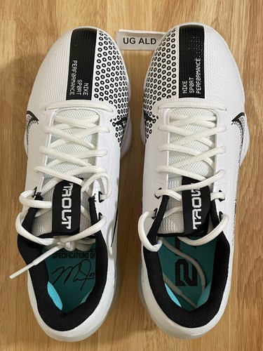 Nike Force Zoom Mike Trout 7 White/Black Baseball Cleats Size Men's 8 CQ7224 101 - Picture 6 of 9