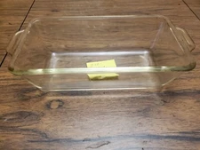 Vintage PYREX CLEAR Glass Loaf Pan #212 F-1 Kitchen Bakeware Ovenware 1.5QT