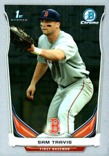 2014 Bowman Chrome Draft #CDP61 Sam Travis RC Boston Red Sox