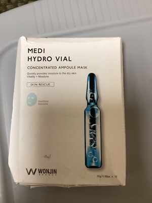 Health: ''medi Hydro Vial'' Concentrated Amoule Mask. 1.05 x 10 Packs