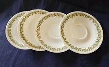 Set of 4 Vintage Corelle By Corning  SPRING BLOSSOM CRAZY DAISY Saucers 6 in