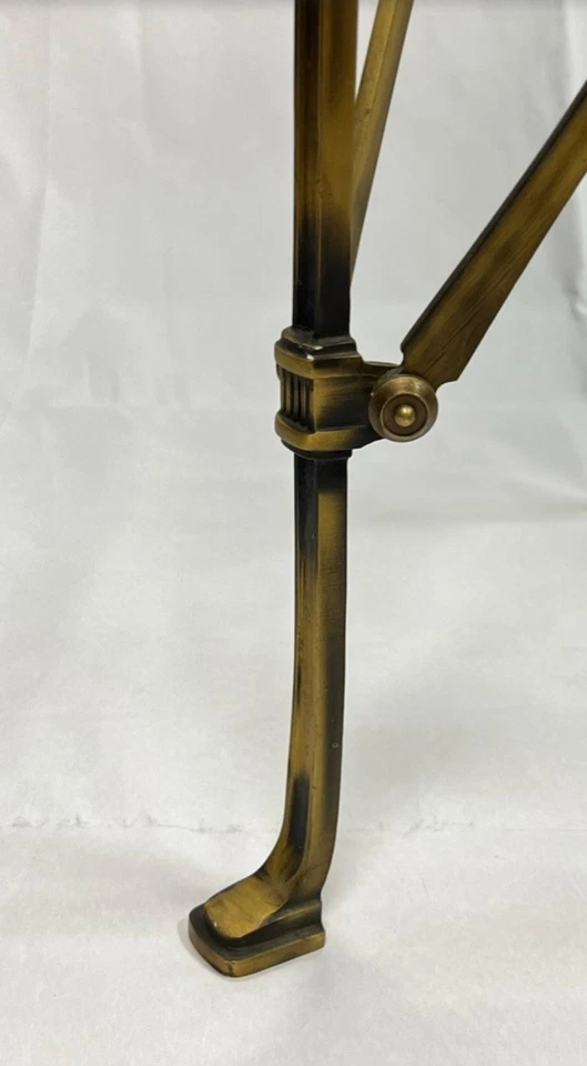 FRENCH DIRECTOIRE STYLE BLACK MARBLE & BRASS GUERIDON SIDE TABLE GREAT CONDITION - Image 4 of 4