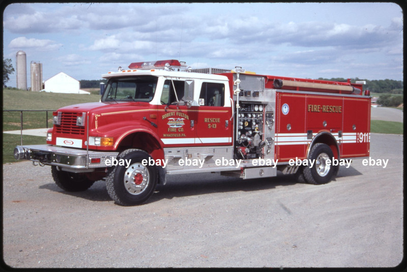 Robert Fulton FC Wakefield PA 1995 International Pierce Fire Apparatus Slide