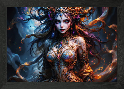 Herrin der Schatten und Magie Gerahmtes Wandbild Poster Leinwanddruck Bild