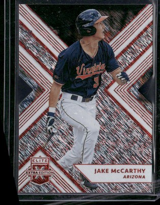 2018 Panini Elite Extra Edition #38 Jake McCarthy Status Die Cut Red #/99