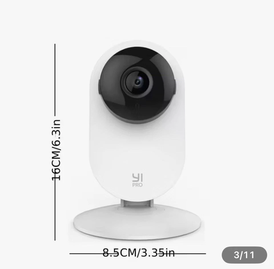 Cámara de seguridad para el hogar YI Pro 2K, cámara interior de 2,4 GHz 1 pieza detección inteligente AI Foto 3 de 4