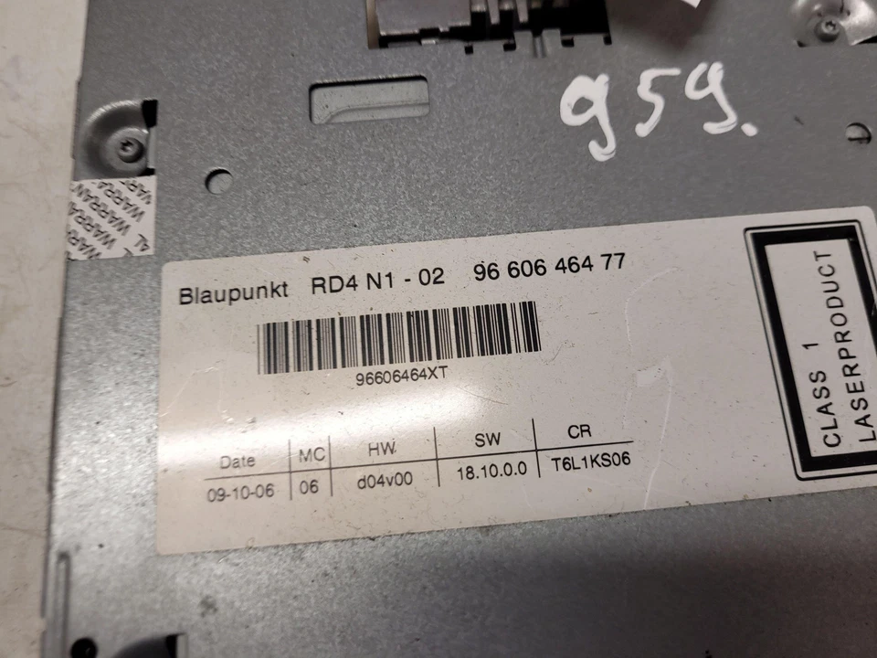 PEUGEOT 308 4A, 4C Musik-Player mit GPS 9660646477 1.6 Diesel 80kw 2007 28694198 - Bild 3 von 4