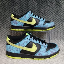 Nike Dunk Low SE GS Let's Dance Youth Sneakers Shoes Acid Wash Blue Volt Size 6Y