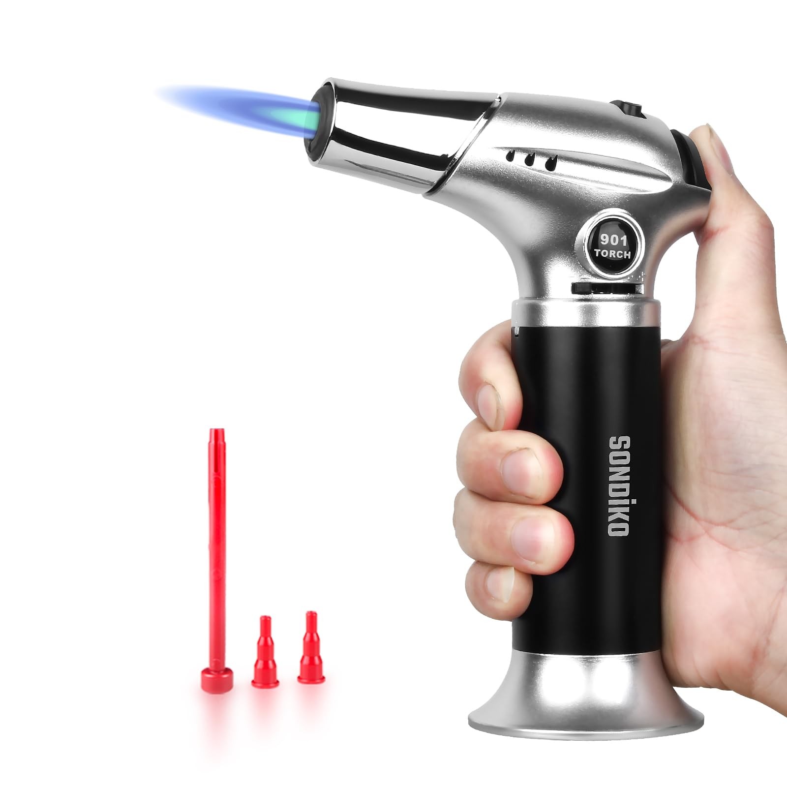 Sondiko S901 Kitchen Blow Torch Adjustable Flame, Safety Lock, Refillable - Image 2