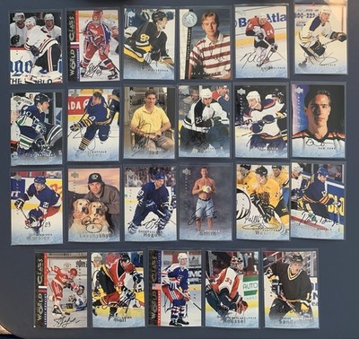 (23) Different 1996-97 Upper Deck Be A Player BAP Autograph Lot Nedved Sandstrom