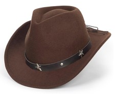 Kids Western-Hats Girls-Cowgirl Hat Boys Cowboy-Hats with Buckle Belt-Felt Fe...