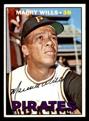 1967 TOPPS #570 MAURY WILLS PIRATES EX-MT SET BREAK 548189 (KYCARDS)