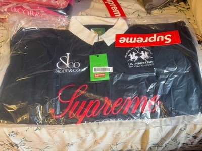 Supreme La Martina Rugby Stripe Black   Large   Brand New in Bag