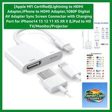 Portable Lightning to HDMI Adapter for iPhone  iPad - 1080P HD Mirroring
