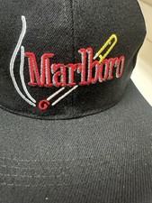 Gorra Marlboro Cigarettes Vintage Gorra Marlboro Gear Correa Negra Usada en Excelente Condición