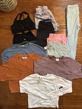 Athleta Girl Size 7 8 10 Activewear Lot 11 Pcs Tops Leggings Long Short Sleeve